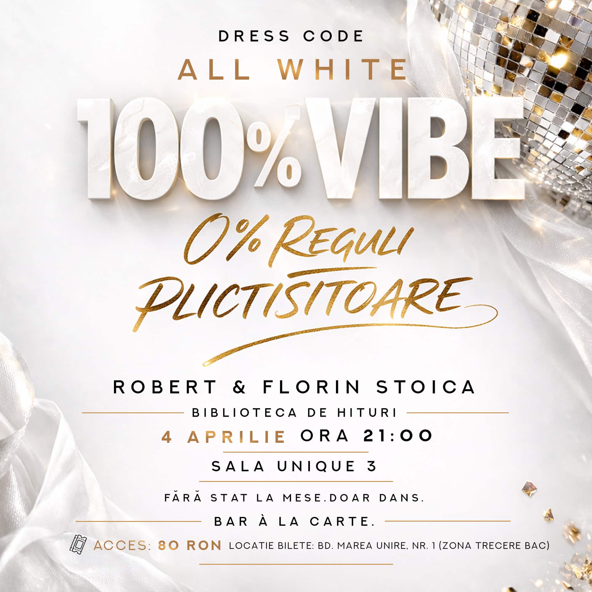 4 Aprilie - Biblioteca de Hituri la Unique Ballrooms